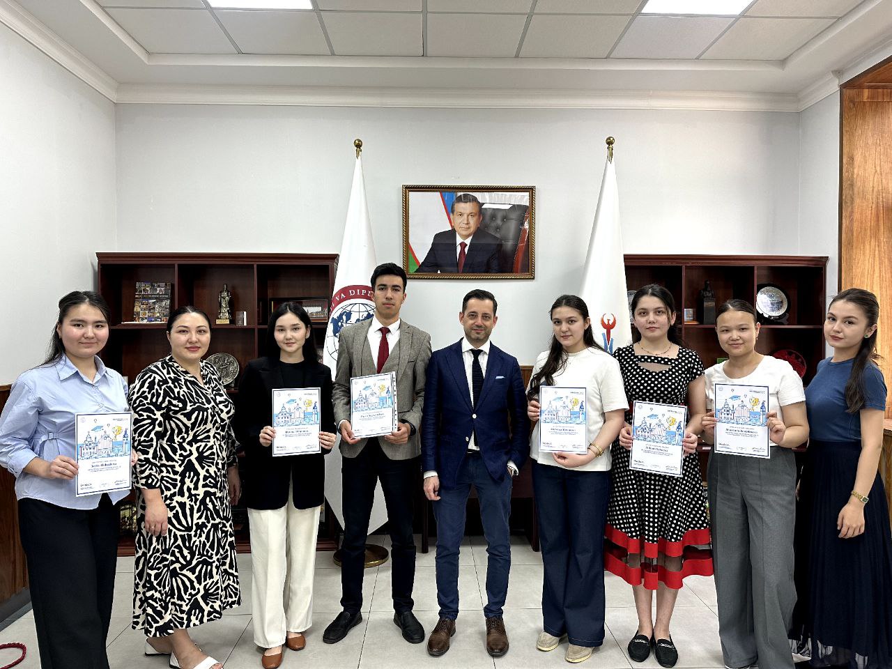 UWED students received certificates for participation in the International Olympiad in the Italian language