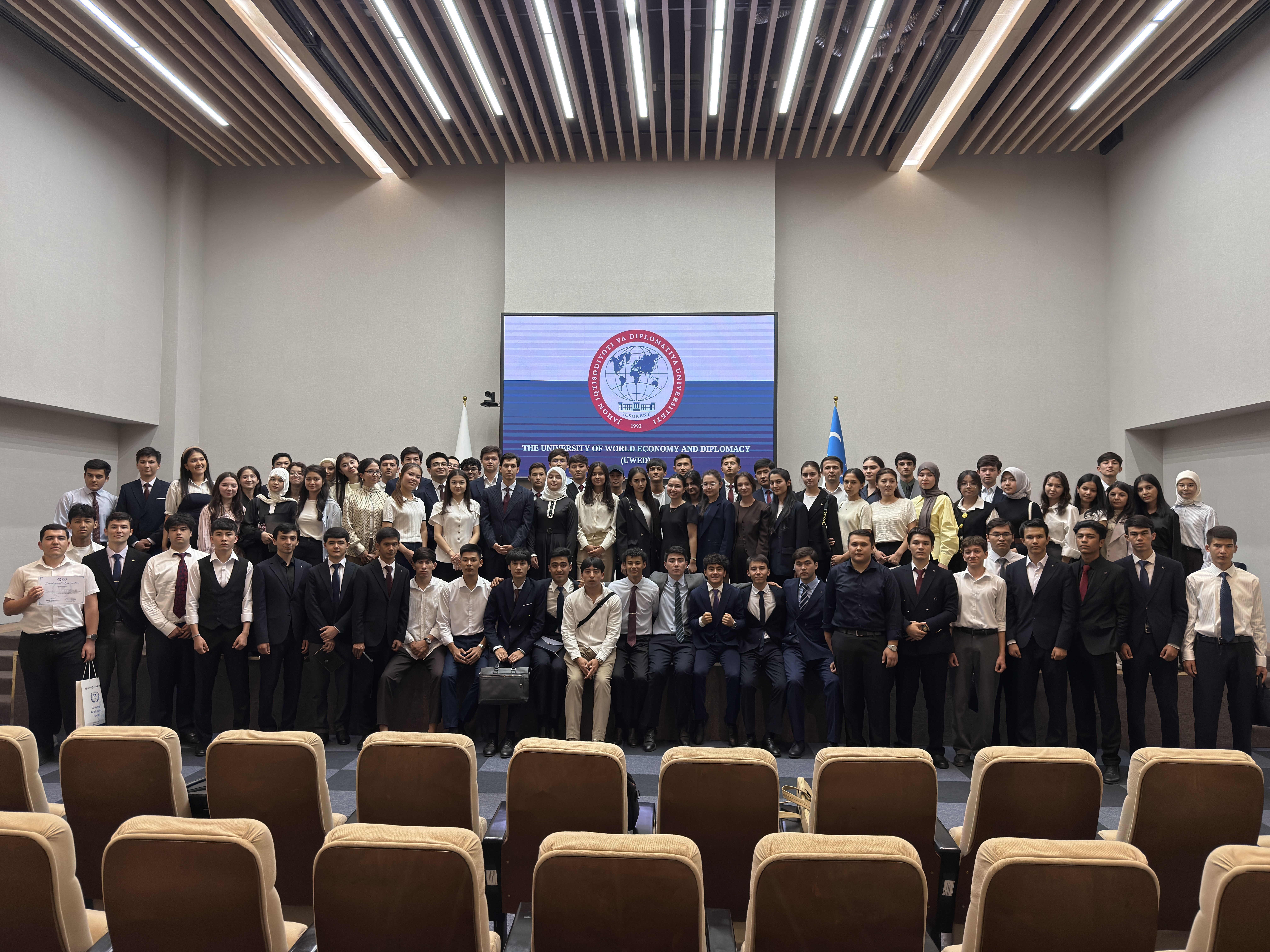 The Model United Nations presentation was held at the University of World Economy and Diplomacy