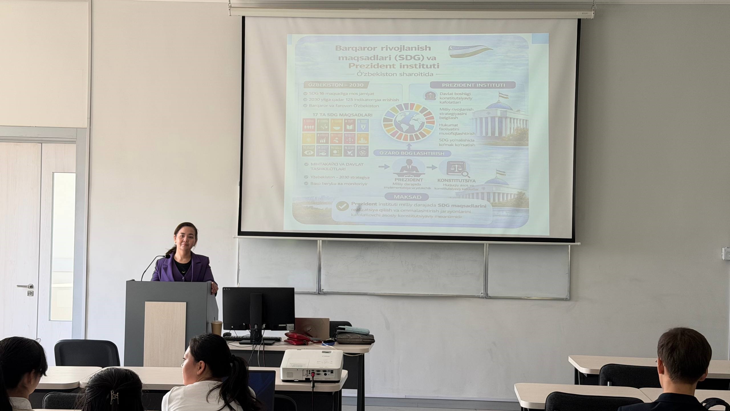 SDG va prezidentlik instituti: konstitutsiyaviy tahlilga bag‘ishlangan ma’ruza tashkil etildi