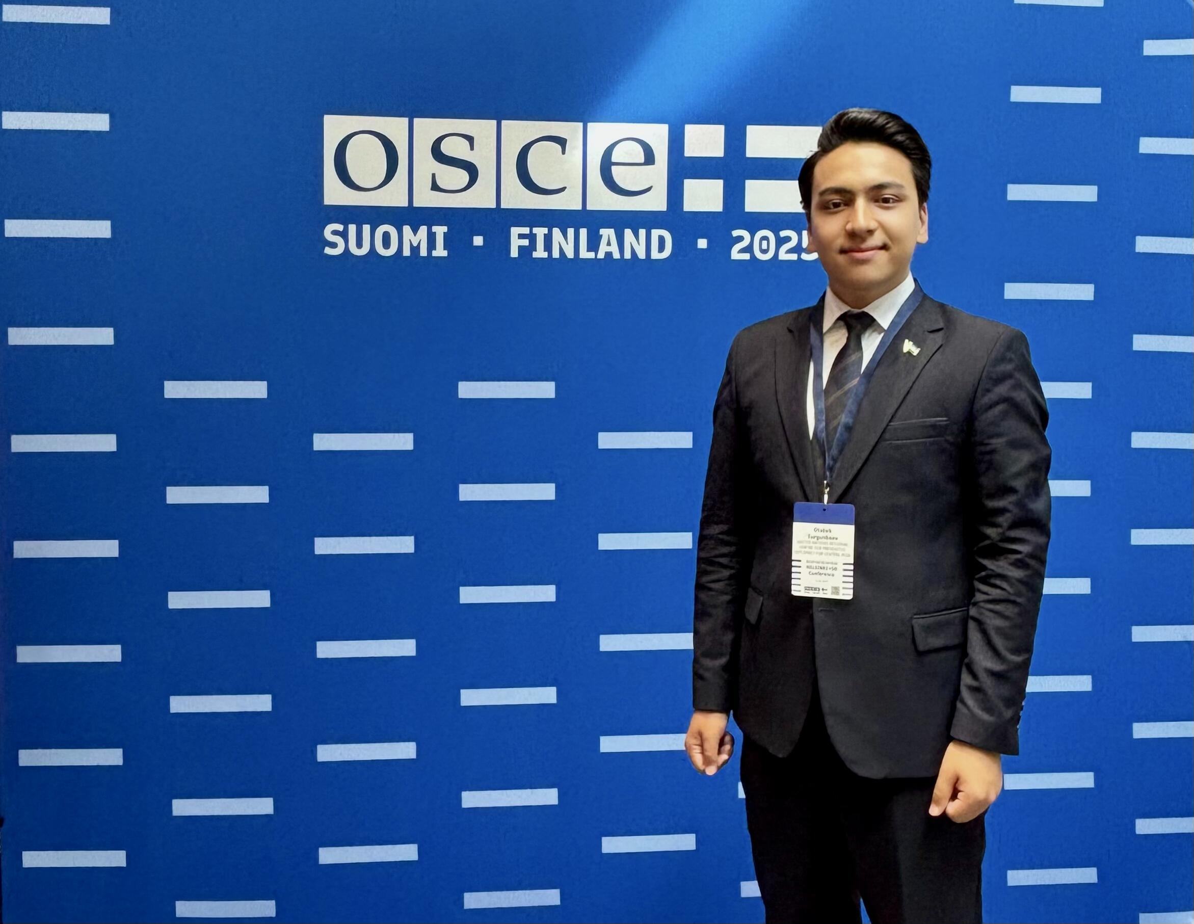 UWED student participated as a representative of the delegation of Uzbekistan at the conference “Helsinki + 50”, dedicated to the 50th anniversary of the OSCE