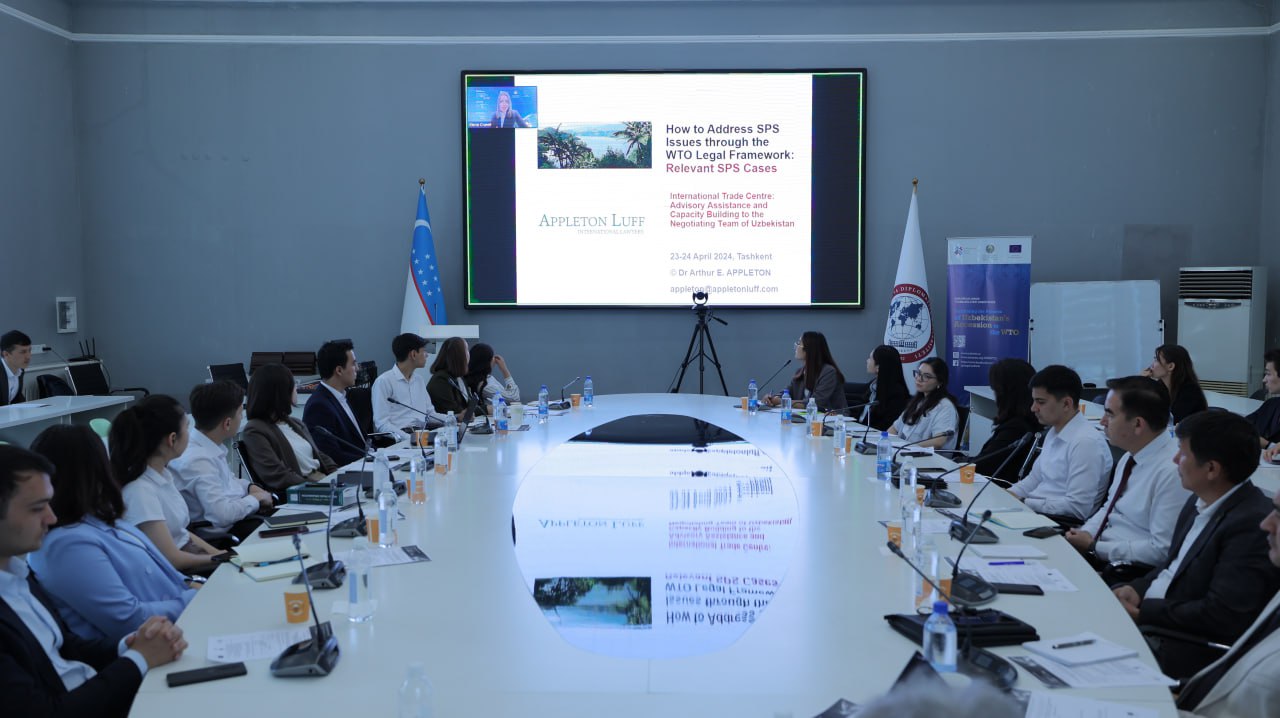 A training was held at the University of World Economy and Diplomacy as part of a project to promote Uzbekistan’s accession to the WTO