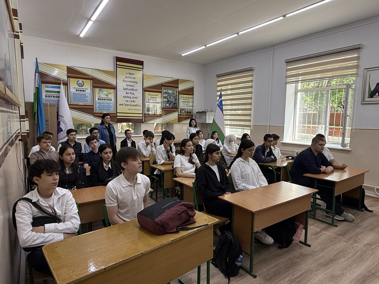 Meeting of UWED students and high school students of Tashkent: on the role of education in the life of every person