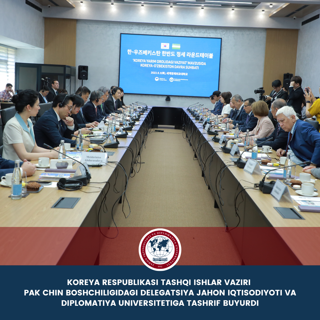 A delegation of the Republic of Korea headed by Minister of Foreign Affairs Park Jin visited the University of World Economy and Diplomacy