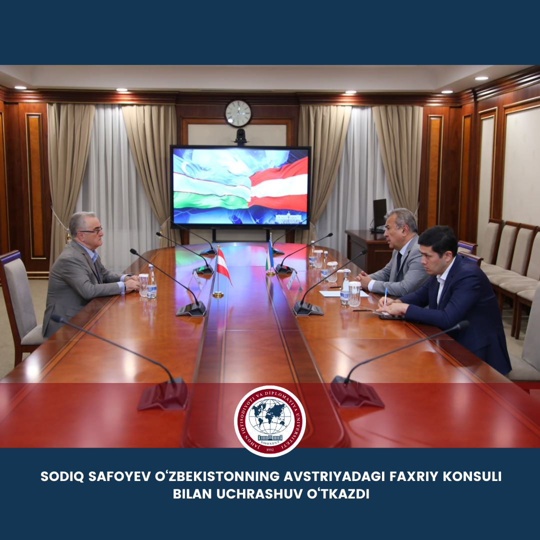 Sodyq Safoev met with the Honorary Consul of Uzbekistan in Austria